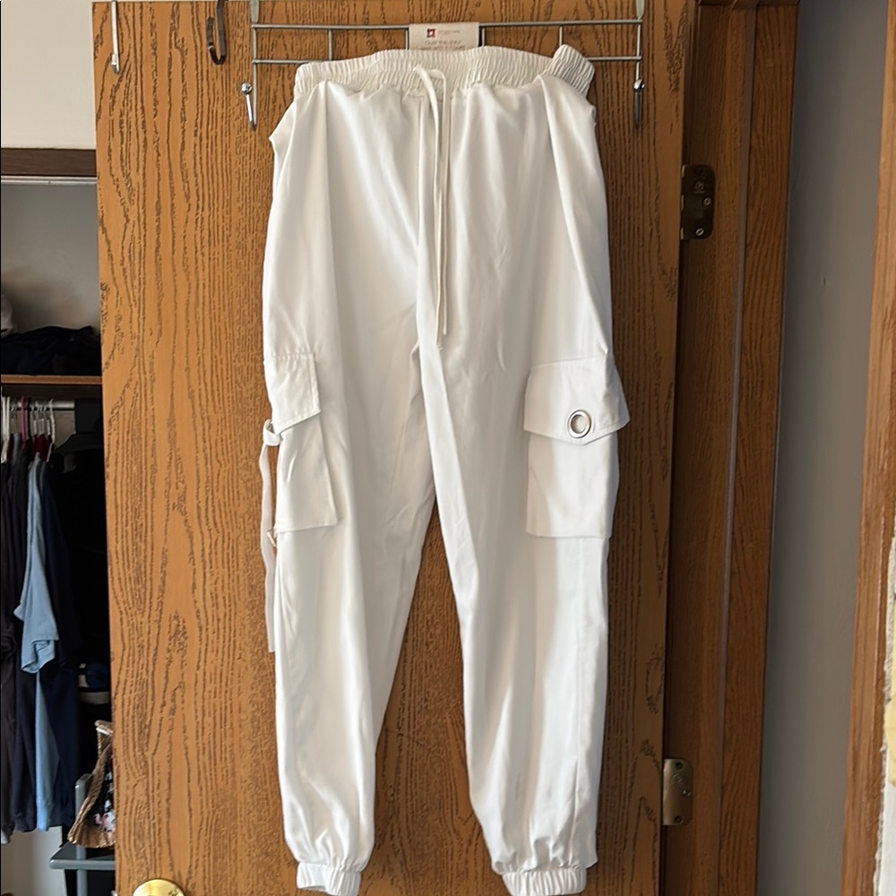White Cargo Pants